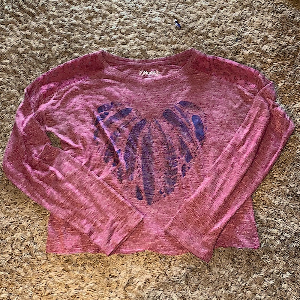 🦄3 FOR $15! Mudd long sleeve crop top